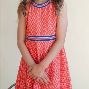 Janie and Jack Red Geometric Kids Dress